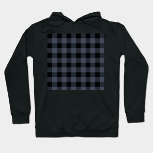 Blue Charcoal Large Gingham by Suzy Hager     Black & Blue Hoodie